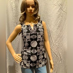 41 Hawthorn Reeny Embellished Split Neck Knit Top